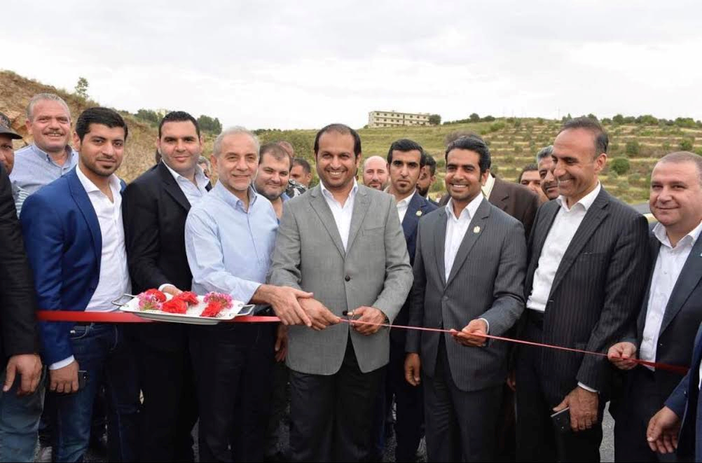إفتتاح شارع الإمارات ويبدو السفير حمد الشامسي مع المستشار مسلم المنصوري والقنصل حمدان الهاشمي