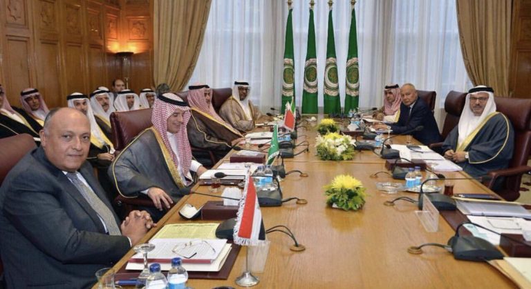 صورة من الإجتماع التحضيري لوزراء الخارجية العرب