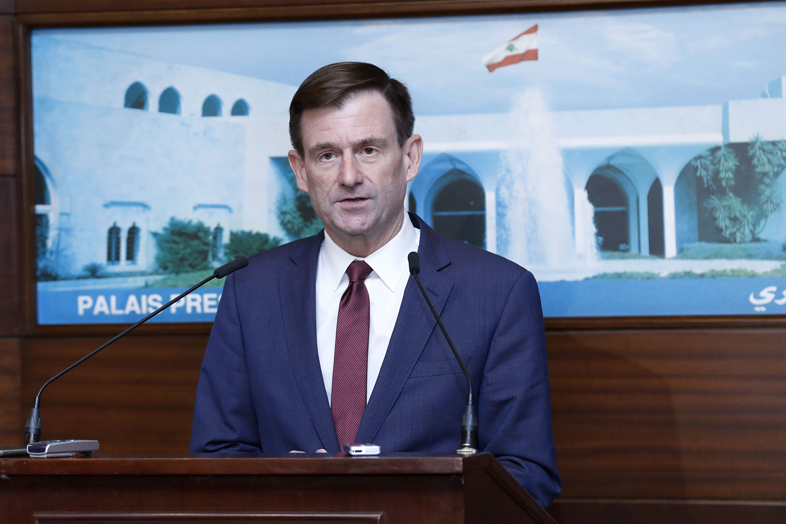 David hale at baabda Palace