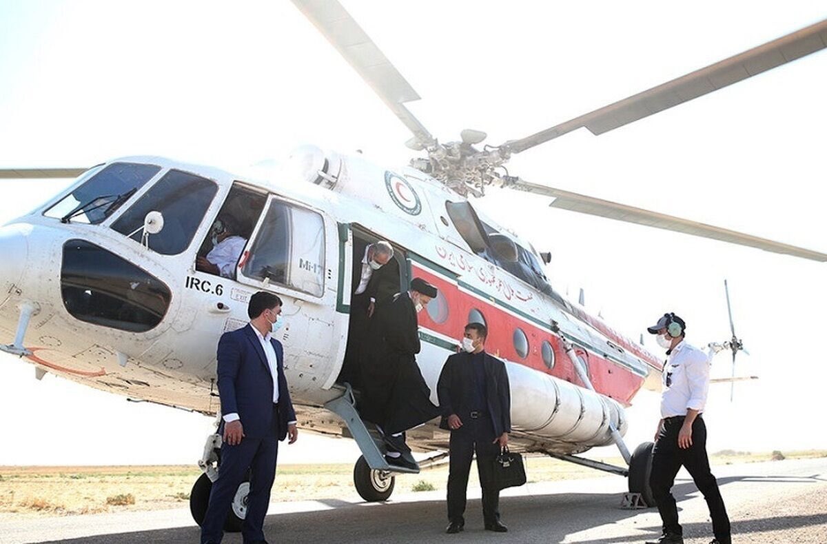 المروحية قبل تحطمها