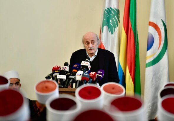 الزعيم الدرزي وليد جنبلاط