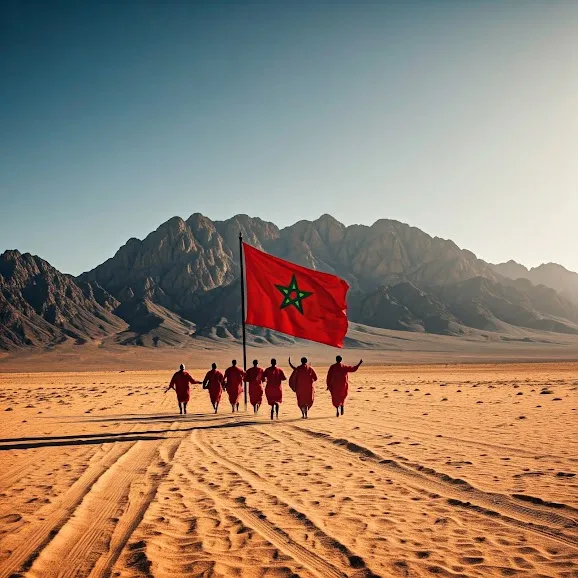 العلم المغربي في الصحراء المغربية