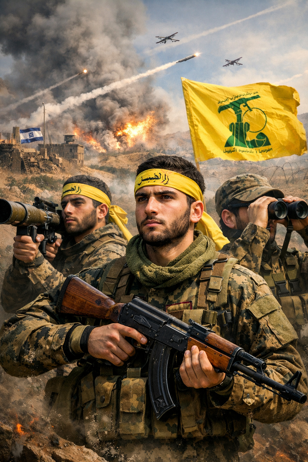 جيل المقاومة الثالث:وجوه شابة في قلب المواجهة. (الصورة تعبيرية من انتاج الذكاء الاصطناعي)