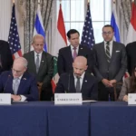 التوقيع في واشنطن على الاتفاق الاطاري بين لبنان واسرائيل